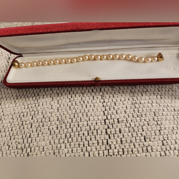 VINTAGE MAJORICA PEARL BEADED BRACELET in Box 7" - Picture 3 of 12